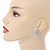 Dazzling Crystal Skull Stud Earrings In Silver Plating - 2cm Length - view 2