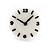 Funky Black/White Acrylic 'Clock' Stud Earrings - 17mm Diameter - view 4