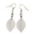 Delicate Filigree 'Leaf' Drop Earrings In Silver Plating - 5cm Length - view 3