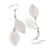 Silver Plated Filigree 'Leaf' Drop Earrings - 6cm Length - view 4