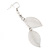 Silver Plated Filigree 'Leaf' Drop Earrings - 6cm Length - view 5