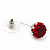 Ruby Red/ Bright Red/ Clear Coloured Swarovski Crystal Ball Stud Earrings In Silver Plated Finish -10mm Diameter - view 5
