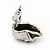 Small Diamante 'Skull' Stud Earrings In Burn Silver Finish - 15mm Length - view 5