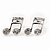 Small Diamante 'Musical Notes' Stud Earrings In Silver Metal - 13mm Length - view 6