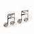 Small Diamante 'Musical Notes' Stud Earrings In Silver Metal - 13mm Length - view 7