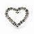 Clear Crystal Open 'Heart' Stud Earrings In Silver Metal - 2cm Length - view 8