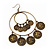 Large Coin Hoop Earrings In Bronze Finish - 9.5cm Length - view 6