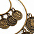 Large Coin Hoop Earrings In Bronze Finish - 9.5cm Length - view 5