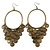Oversized Coin Hoop Earrings In Bronze Finish - 13cm Length - view 3