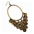 Oversized Coin Hoop Earrings In Bronze Finish - 13cm Length - view 4