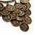Oversized Coin Hoop Earrings In Bronze Finish - 13cm Length - view 5