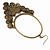 Oversized Coin Hoop Earrings In Bronze Finish - 13cm Length - view 6