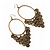 Oversized Coin Hoop Earrings In Bronze Finish - 13cm Length - view 7