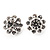 Small Clear Diamante Stud Earrings In Silver Finish - 10mm Diameter - view 3