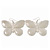 Large Light Grey Enamel 'Butterfly' Drop Earrings In Silver Finish - 5cm Length - view 3