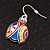 Funky Multicoloured Enamel 'Ladybug' Drop Earrings In Silver Tone Metal - 3.5cm Length - view 5
