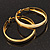 Gold Plated Hoop Earrings - 55cm Diameter - view 4