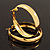 Gold Plated Hoop Earrings - 55cm Diameter - view 3