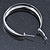 Silver Tone Hoop Earrings - 5cm Diameter - view 5