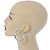 Silver Tone Hoop Earrings - 5cm Diameter - view 3