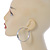 Silver Tone Hoop Earrings - 5cm Diameter - view 6