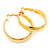 Gold Plated Hoop Earrings - 4cm Diameter - view 5