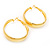 Gold Plated Hoop Earrings - 4cm Diameter - view 6