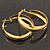 Gold Plated Hoop Earrings - 4cm Diameter - view 4