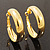 Gold Plated Hoop Earrings - 4cm Diameter - view 3