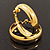 Gold Plated Hoop Earrings - 4cm Diameter - view 2
