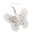 Silver Tone Textured 'Butterfly' Drop Earrings - 5.5cm Length - view 5