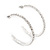 Classic Slim Clear Diamante Hoop Earrings In Silver Plating - 4cm Diameter - view 3