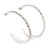 Classic Slim Clear Diamante Hoop Earrings In Silver Plating - 4cm Diameter - view 8
