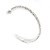 Classic Slim Clear Diamante Hoop Earrings In Silver Plating - 4cm Diameter - view 9