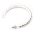 Classic Slim Clear Diamante Hoop Earrings In Silver Plating - 4cm Diameter - view 11
