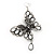 Long Burn Silver White Acrylic Bead 'Butterfly' Drop Earrings - 10cm Length - view 2