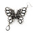 Long Burn Silver White Acrylic Bead 'Butterfly' Drop Earrings - 10cm Length - view 3