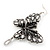 Long Burn Silver White Acrylic Bead 'Butterfly' Drop Earrings - 10cm Length - view 5