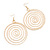 Oversized Hammered Spiral Hoop Earrings In Gold Plating - 10cm Length/ 7.5cm Diameter - view 5