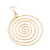 Oversized Hammered Spiral Hoop Earrings In Gold Plating - 10cm Length/ 7.5cm Diameter - view 7
