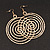 Oversized Hammered Spiral Hoop Earrings In Gold Plating - 10cm Length/ 7.5cm Diameter - view 2