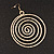 Oversized Hammered Spiral Hoop Earrings In Gold Plating - 10cm Length/ 7.5cm Diameter - view 4