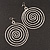 Oversized Hammered Spiral Hoop Earrings In Silver Plating - 10cm Length/ 7.5cm Diameter