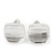 Clear Square Glass Stud Earrings In Silver Plating - 10mm Diameter - view 2