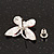 Small Pink Enamel 'Butterfly' Stud Earrings In Silver Plating - 2cm Length - view 4
