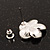 Small Purple Enamel Diamante 'Flower' Stud Earrings In Silver Finish - 15mm Diameter - view 4