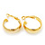 Gold Plated Hoop Earrings - 30mm Diameter - view 5