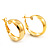 Gold Plated Hoop Earrings - 30mm Diameter - view 6