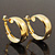 Gold Plated Hoop Earrings - 30mm Diameter - view 3