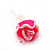 Children's Pretty Pink Acrylic 'Rose' Stud Earrings With Acrylic Backings - 9mm Diameter - view 4